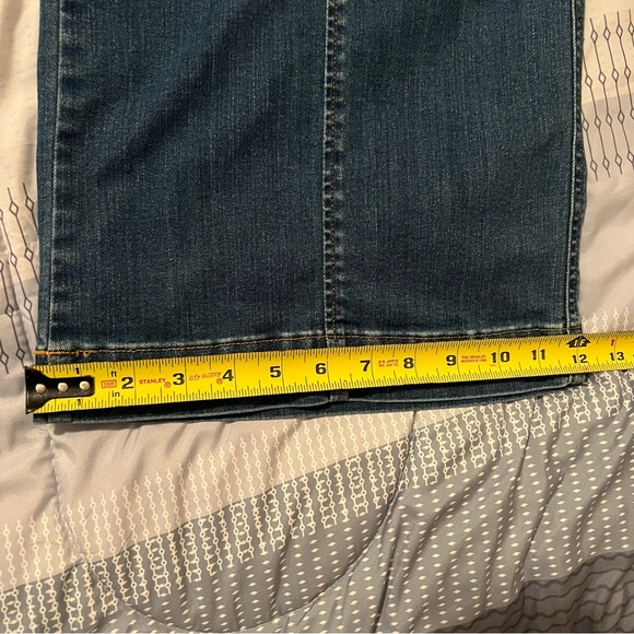 Spanx Seamed Front Wide Leg Jeans Womens Medium 20407R Vintage Indigo PullOn - Picture 12 of 13